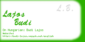 lajos budi business card